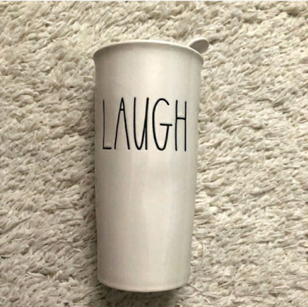 RAE DUNN Travel Mug "LAUGH"NWOT! Rae Dunn Artisa